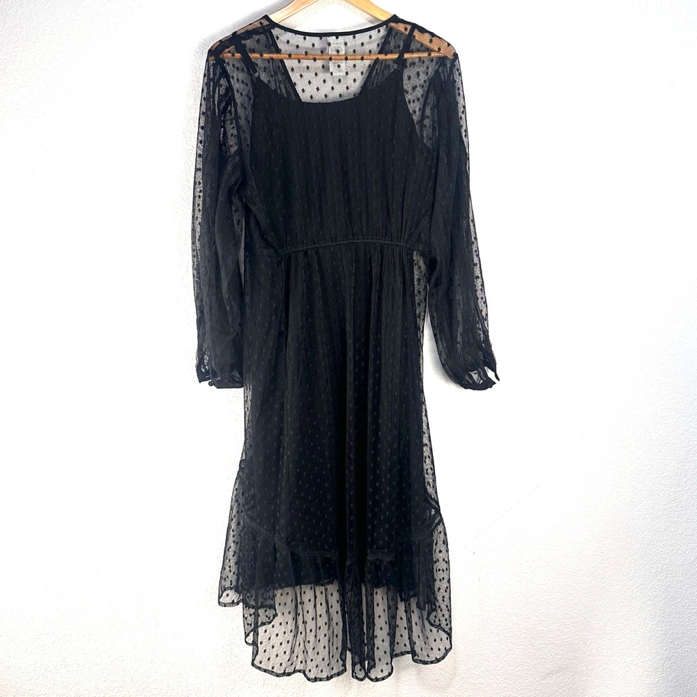 CAbi Black Sheer Theatre Dress - Picture 6 of 6
